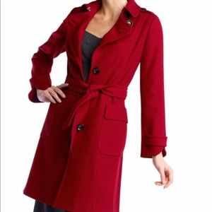 Banana Republic Red Wool Coat
